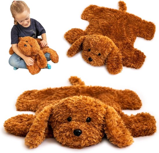 Verzwaarde Schoot Knuffel - Verzwaringsdeken Hond - Kind Kalmeren - Diepe Druk Input - 55x45 cm - Bruin