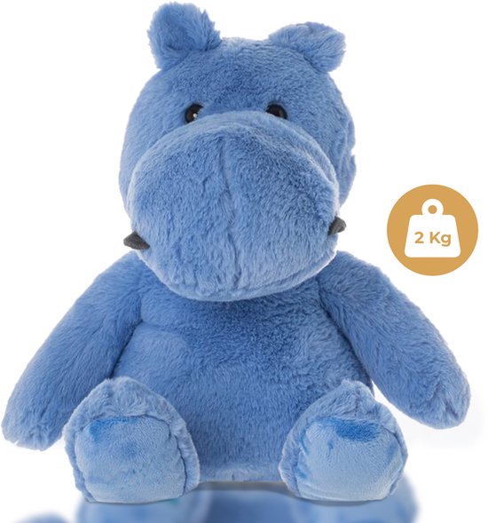 Verzwaringskussen 2KG Dreambuddy Luma het Nijlpaard - 2KG - Verzwaringsknuffel - Verzwaarde Knuffel - Anxiety Knuffel - Kalmerende Knuffel - Official Duzhey Kids Dreambuddy - Nijlpaard Knuffel - Slaapknuffel - Rustgevende knuffel van Dreambuddy