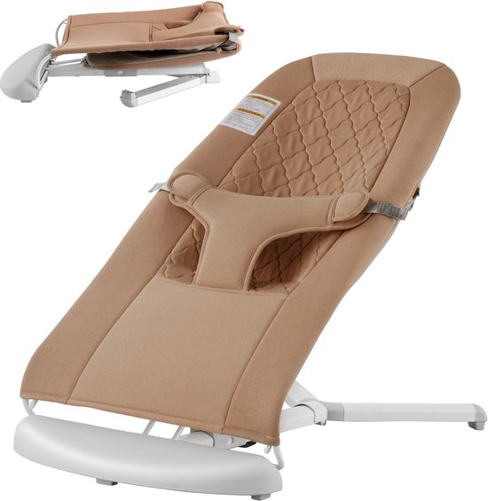 VEVOR Baby Rocker Babyschommel Babyligstoel 65,1x41x60cm 0-9 Maanden Kameel van Merkloos