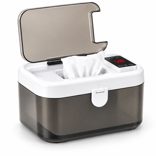 VHV - Babydoekjesverwarmer - Met nachtlampje - Energiebesparing - 5 temperatuurstanden - Voor thuis babyverzorging - Warme doekjes dispenser - Draagbare Doekjeswarmer - USB vochtige doekjesdispenser voor vochtige doekjes - Wit