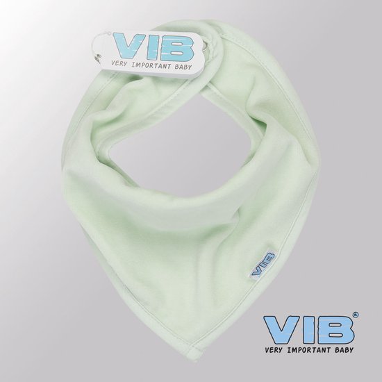 VIB® - Bandana slab Luxe velours - Uni (Mint) - Babykleertjes - Baby cadeau - zwangerschap aankondiging - geboorte cadeau van VIB®