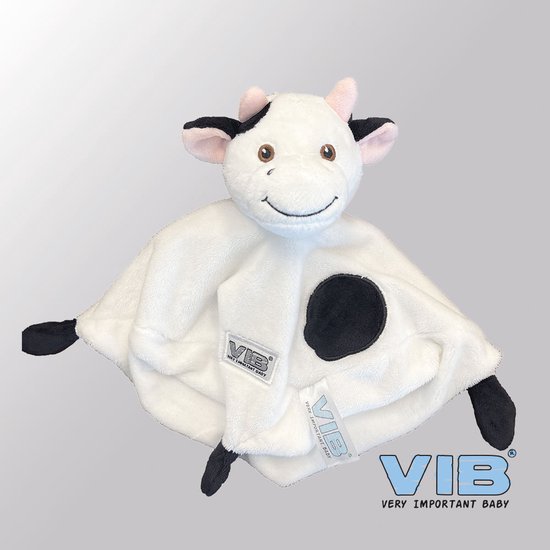 VIB® - Knuffeldoekje Koe - (Zwart/wit) - Babykleertjes - Baby cadeau - zwangerschap aankondiging - geboorte cadeau van VIB®