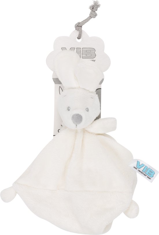 VIB® - Knuffeldoekje Konijn - Wit - Babykleertjes - Baby cadeau - zwangerschap aankondiging - geboorte cadeau van Merkloos