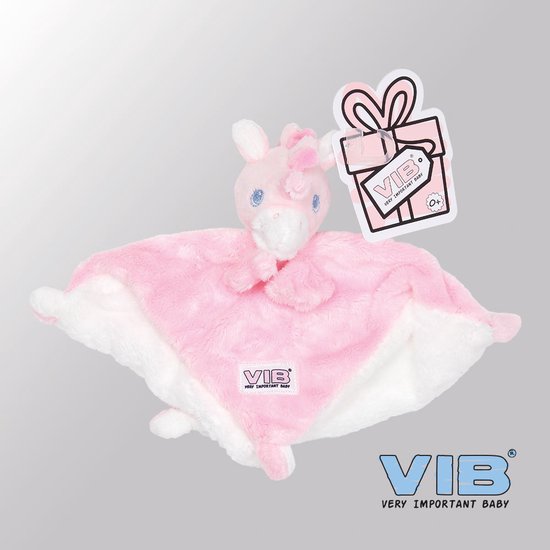 VIB® - Knuffeldoekje Unicorn - Roze - Babykleertjes - Baby cadeau - zwangerschap aankondiging - geboorte cadeau van VIB®