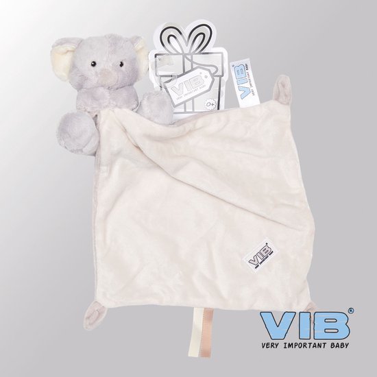 VIB® - Pluche Koala houdt doekje vast VIB (Bruin) - Babykleertjes - Baby cadeau - zwangerschap aankondiging - geboorte cadeau van Merkloos
