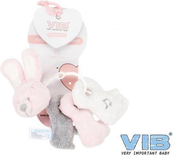 V.I.B. Pluche Konijn Sleutelbos Roze van VIB®