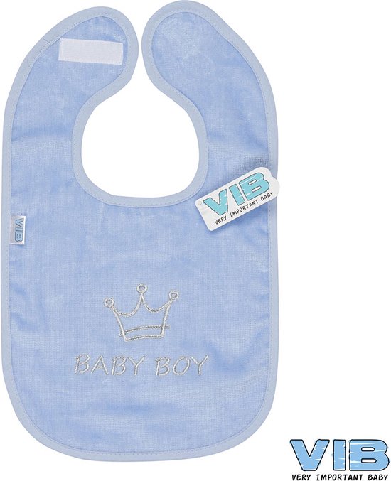 VIB® - Slabbetje Luxe velours - Baby Boy - Babykleertjes - Slabbetjes - zwangerschap aankondiging - baby aankondiging van VIB®