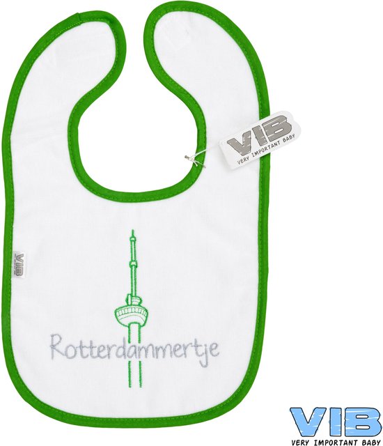 VIB® - Slabbetje Luxe velours - Rotterdammertje - Babykleertjes - Slabbetjes - zwangerschap aankondiging - baby aankondiging van VIB®