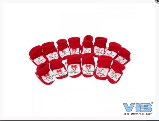 VIB SLOFJES 'MIJN 1E KERST' 1 PAAR van Merkloos