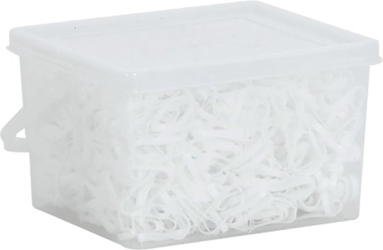 vidaXL - Haarelastiekjes - paard - 2500 - st - silicone - wit van vidaXL