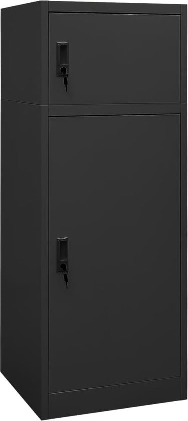 vidaXL - Zadelkast - 53x53x140 - cm - staal - antracietkleurig van vidaXL