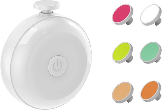 VIELLAN Baby Nagelvijl Elektrisch - 6-in-1 Stille Trimmer voor Pasgeborenen & Kind - Veilige Nagelverzorging Set met 6 Opzetstukjes van Merkloos
