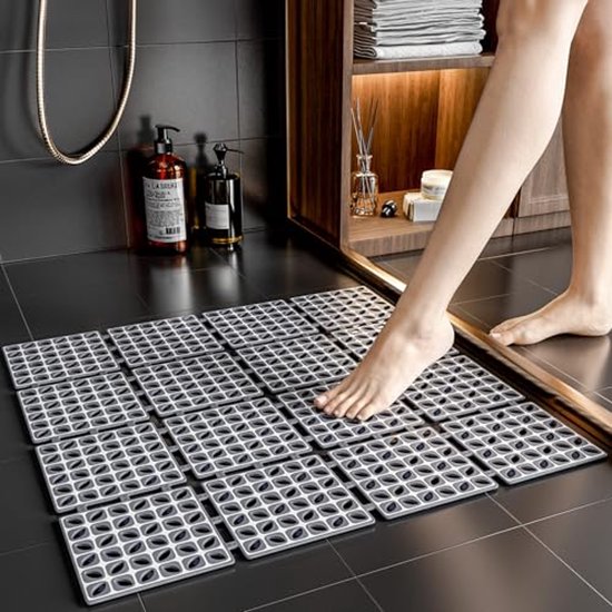 Vierkante Antislip Douchemat 60x60 cm - Schimmelbestendig en Veilig voor Ouderen en Kinderen van Merkloos