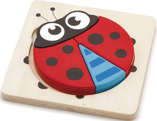 Viga Toys - Vormenpuzzel - Lieveheersbeestje van Viga