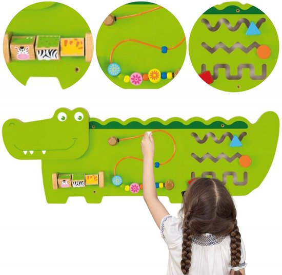 Viga Toys - Wandspeelbord Krokodil