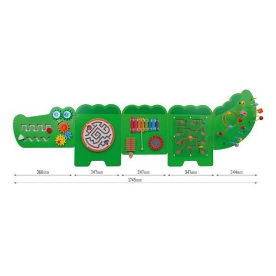 Vigatoys Wandspeelbord Krokodil, lengte 187cm van Viga