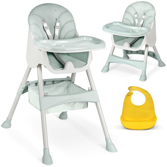 VIN® Kinder Eetstoel - Babystoel Voor Aan Tafel Met Dienblad - Baby Stoel Voor Eten - Meegroei Kinderstoel Inklapbaar - Baby stoeltje Zitten - Meegroeistoel – Kindereetstoel - 83 x 60 x 110 cm van Merkloos