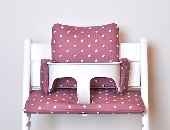 Vintage pink kussenset voor de stokke tripp trapp kinderstoel van Merkloos