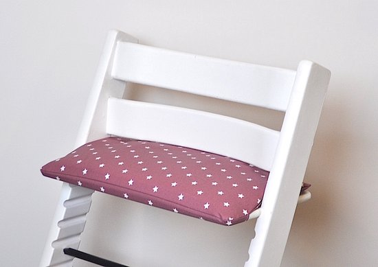 Vintage pink stars zitkussen voor stokke tripptrapp kinderstoel- zitkussen meegroeistoel- liefleukenhip van Merkloos