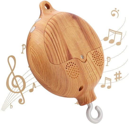 Vitdipy - Muziekmobiel Baby - Draaiende Muziek Mobiel - Boxmobiel - 35 Slaapliedje - Geschikt voor de Wieg - 360 Graden Draaiend - Hout van Merkloos