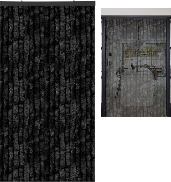 Vliegengordijn Kattenstaart - Deurgordijn - Hordeur - Zwart van SenS-Line