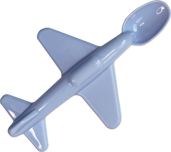 Vliegtuig Lepel Blauw - Baby Lepel - Kinderbestek - Kinderbestek Plastic van Merkloos