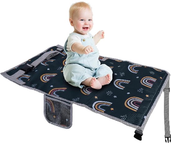 Vliegtuigbedje- Vliegtuig bedje baby - Reisvliegtuigbed Baby's - 76x44.5 cm Draagbare Stoelverlenging - Ademende Voetensteun Vliegtuig - Kinderen Babybed Vliegreizen - Geschikt voor kinderen -Verlengstoel Slapen Auto Vluchten -Kerst cadeautjes