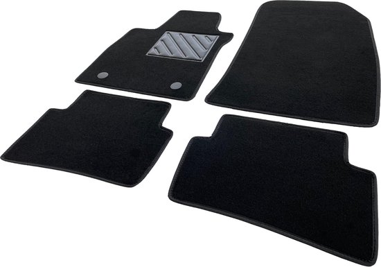 Vloermatten voor Renault Clio 4 IV vanaf bouwjaar 2012-2019, antislip, versterkte hielbekleding van rubber van Merkloos