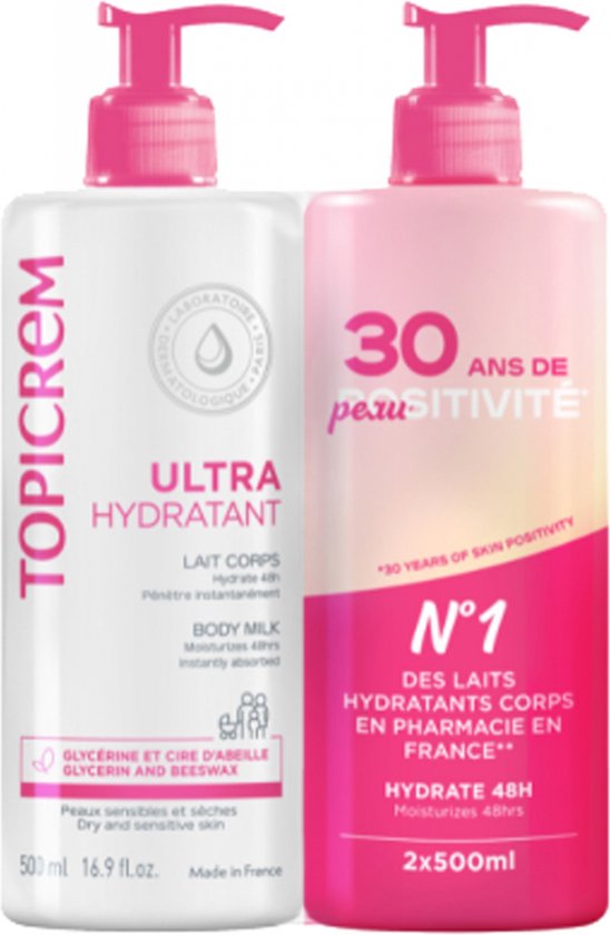 Vochtinbrengende Lichaamsmelk Topicrem 500 ml x 2