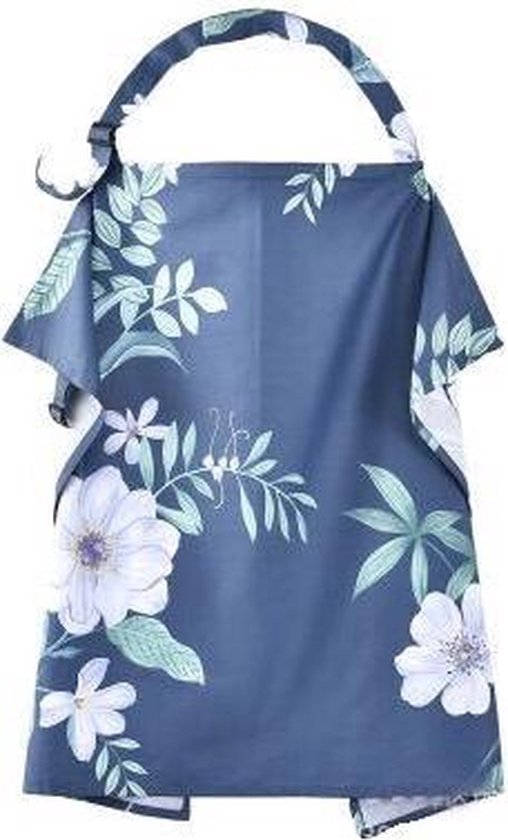 Voedingsdoek - Borstvoedingsdoek - Blauw Gebloemd van Little Dutch