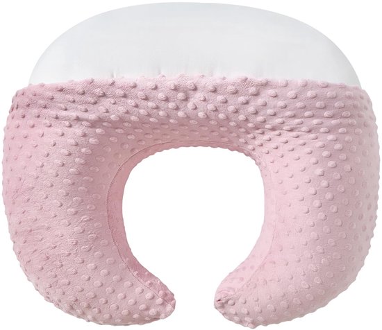 Voedingskussen en positioneringskussen geschikt voor borstvoeding en flesvoeding. Ondersteunt de baby tijdens het op de buik liggen. Perfect geschikt voor zowel jongetjes als meisjes. Met afneembare hoes met stippen (Blushing Bride). van Little Dutch