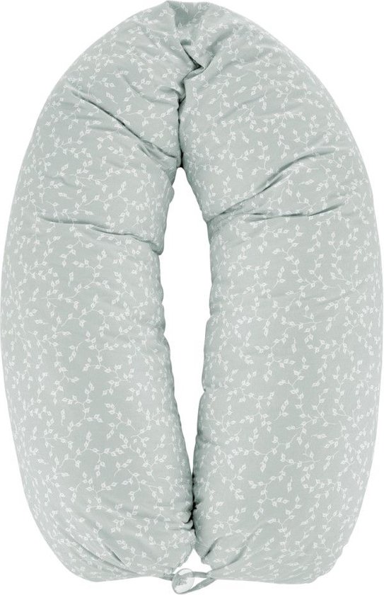 Voedingskussen / Zwangerschapskussen Babyjem XL Green Flower van Babyjem