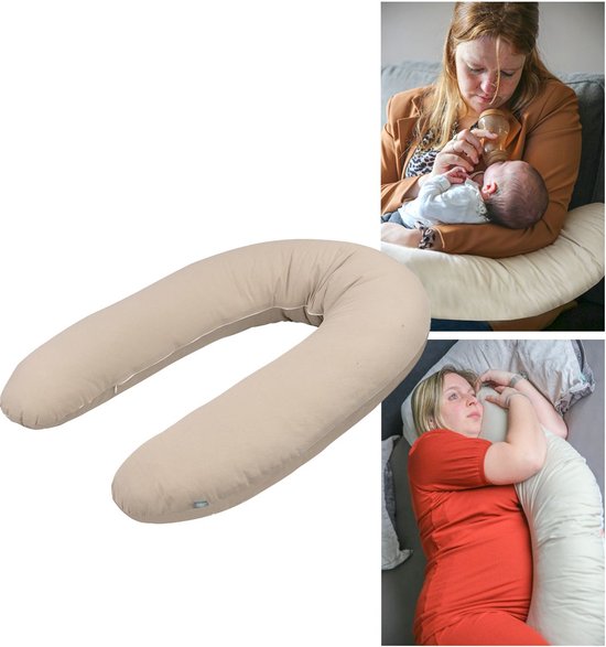 Voedingskussen / Zwangerschapskussen XL Funnababy Uni Sand van Funnababy