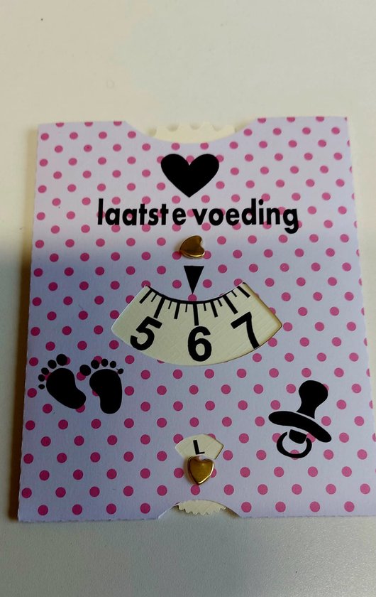 Voedingsschijf Roze gestippeld, Voedingsschijf, Kraamcadeau, Babyshower, Cadeau, Geboorte, Baby, van Merkloos