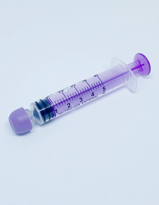 Voedingsspuit 5 ml met dop steriel - 25 stuks van Mediware