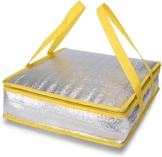Voedselbezorgtas Geïsoleerd - Warmhoudzak Koeltas - Eten Vervoeren - Waterafstotend & Oliebestendig - 155 cm - Geel
