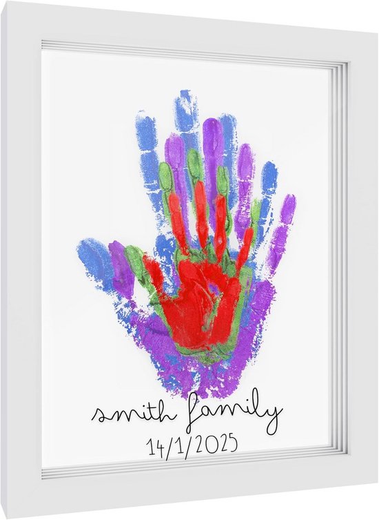 Voetafdrukset voor baby's en gezinnen met ruimte voor 4 vingerafdrukken van Merkloos