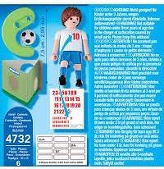 Voetbalspeler Engeland/Joueur équipe Angleterre van Playmobil
