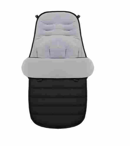 Voetenbeschermers voor de kinderwagen in de winter - Voetenbeschermers met dubbele ritssluiting voor de kinderwagen - Universele voetenbeschermers voor baby's van 0-6 jaar - 90*42*12 cm -Zwart van Merkloos