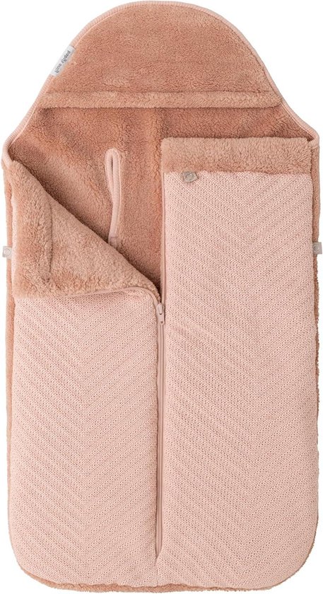 Voetenzak Autostoel - Babyzak Babyslaapzak - Baby Warm Houden - Innovatieve Voorrits - 86 x 38 x 4 cm - Blush