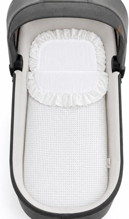 Voetenzak Baby - Babydeken Zak - Baby Comfort - Ademend Katoen - 72 x 34 cm - Wit