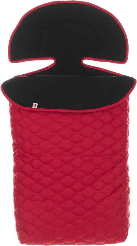Voetenzak - Baby deken - Buiten wandelen - Warm en zacht - 92 cm - Rood