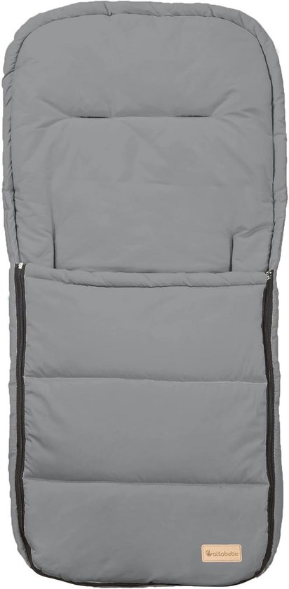 Voetenzak - Baby deken - Buitenactiviteiten kind - Afneembaar bovenstuk - 90 cm lang - Grijs