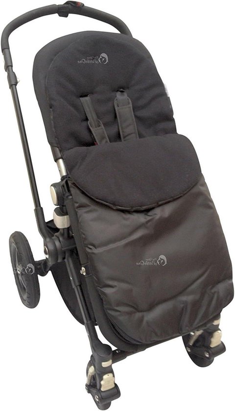 Voetenzak - Baby deken - Kinderwagen comfort - Warm fleece gevoerd - 46 x 40 cm - Zwart
