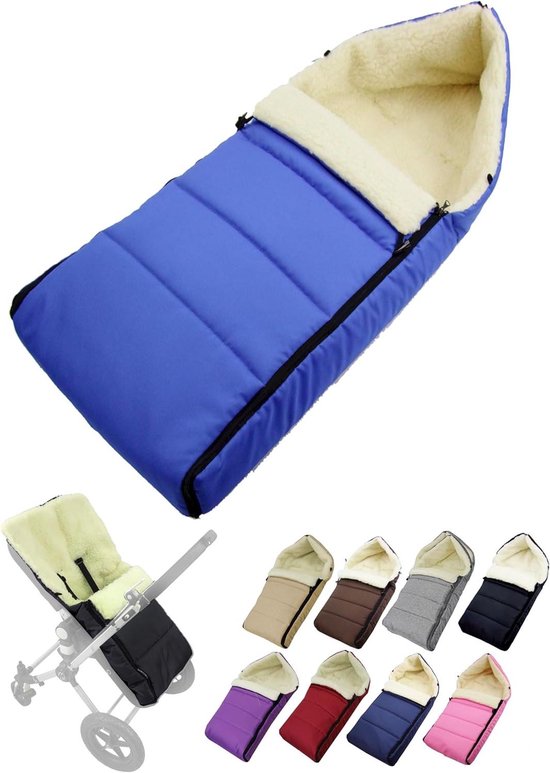 Voetenzak Baby - Winterzak Kinderwagen - Warm Houden - Universele Pasvorm - 108 cm - Blauw