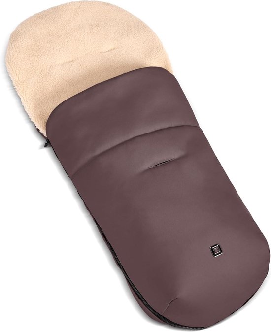 Voetenzak - Babyzak Kinderwagenzak - Baby Warm Houden - Uitneembare Teddybont - 96 x 40 x 8 cm - Bruin