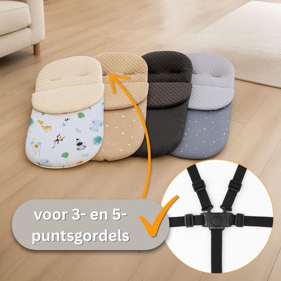 Voetenzak Buggy - Kinderwagen Wiegdeken - Universeel - Groen en Wit