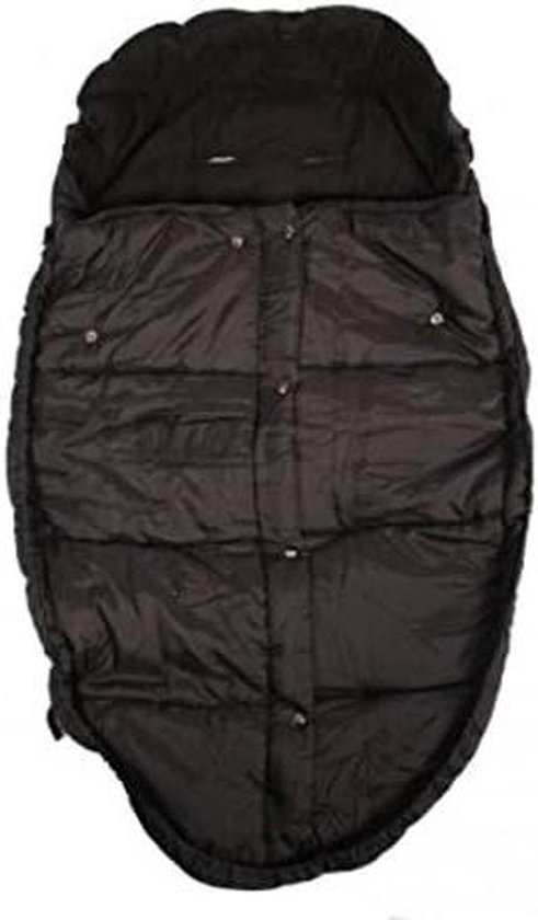 Voetenzak Buggy - Slaapzak Kinderwagen - Baby Warm Houden - Ripstop Nylon Buitenkant - 100 cm lang - Zwart