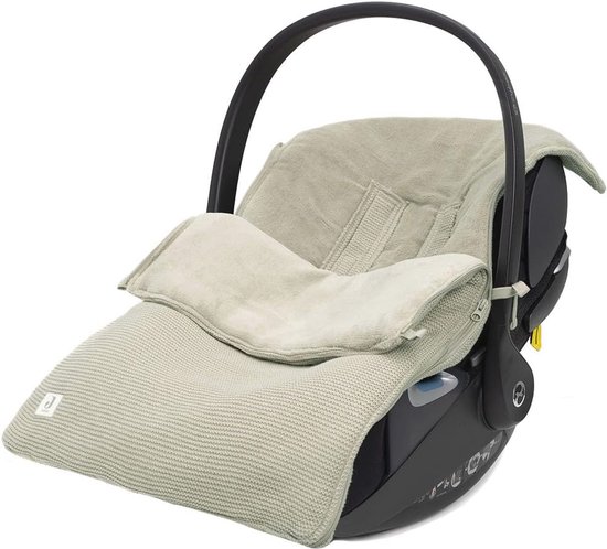 Voetenzak Gebreid Olijfgroen voor Baby - Geschikt voor Autostoel Groep 0+ en Kinderwagen - Comfortabel en Functioneel