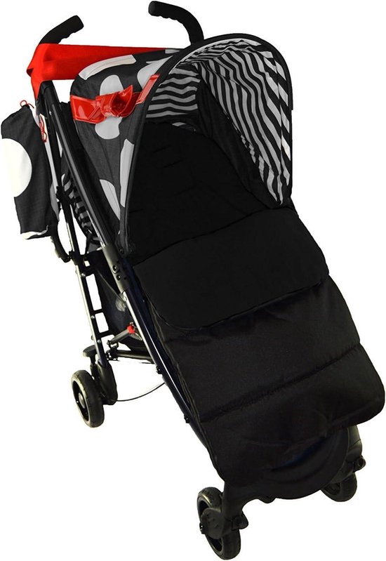 Voetenzak Kinderwagen - Baby deken - Warm en droog - Uitritsbaar tot stoelvoering - 49 x 40.5 cm - Zwart